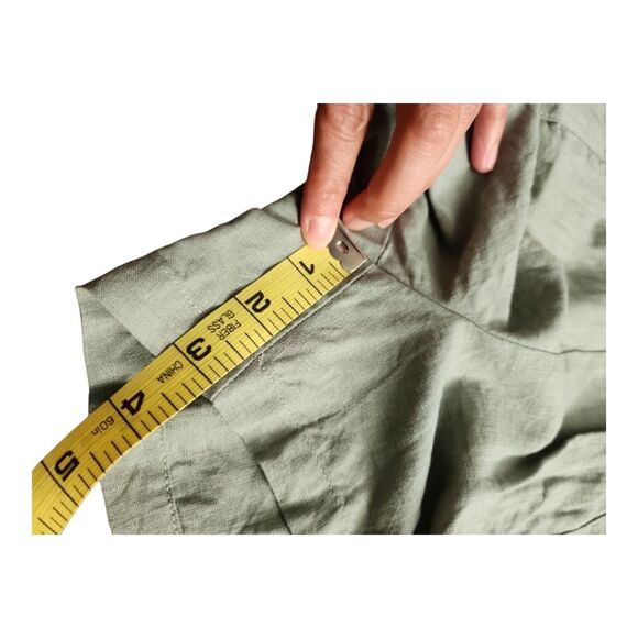 Dannii Minogue Australia Jumpsuit Sz 4 Petite Green Linen Blend Summer Comfycore - Picture 8 of 10